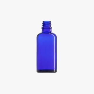 50ml Blue Euro Round Glass Bottle