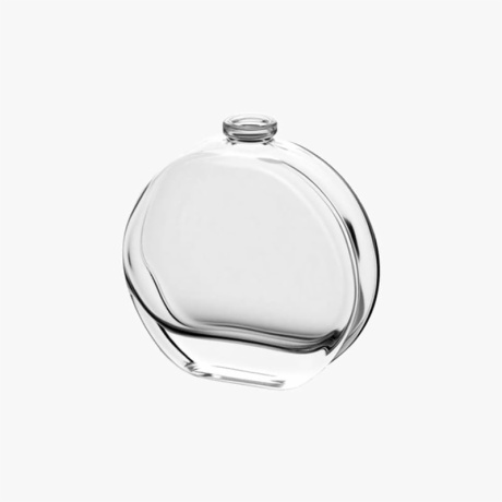 50ml Clear Flat Round Perfume Glass Bottle