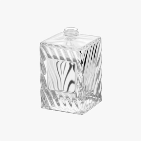 50ml Square Vintage Striped Perfume Bottle