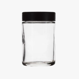5oz Child-Resistant Flat Lid Jar with Black Lid