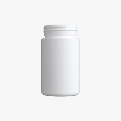 5oz Solid White Glass Child Resistant C-Class Jar with Plastic Matte White Lid