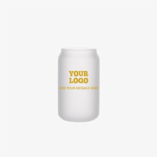 sublimation frosted beer can glass