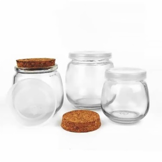 Yogurt Maker Glass Jars with Natural Cork