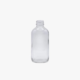 8 Ounce Clear Boston Round Glass Bottle