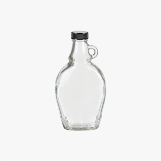8oz Glass Syrup Bottle with Black Cap
