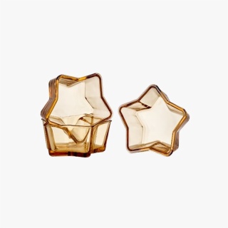 Amber Heat-Resistant Borosilicate Glass Salad Bowl