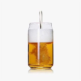 beer can glass lid and straw
