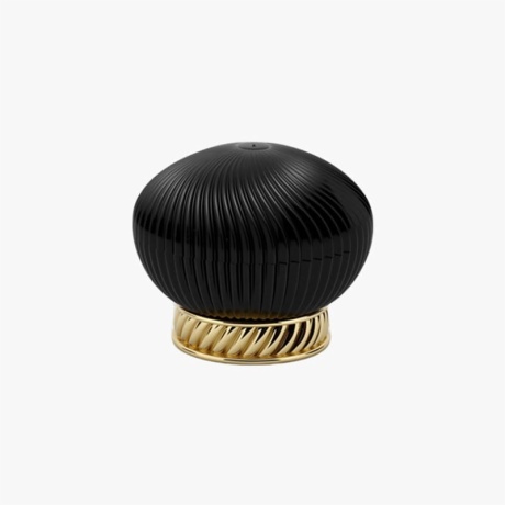 Black & Gold Striated Perfume Bottle Cap