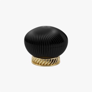 Black & Gold Striated Perfume Bottle Cap