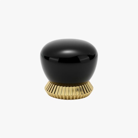 Black Stone Shape Perfume Cap