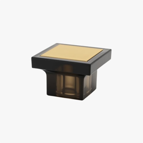 Black Trapezoid Perfume Bottle Cap