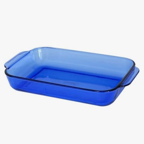 blue casserole dish