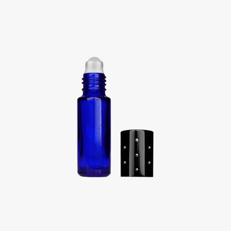 blue perfume oil bottle