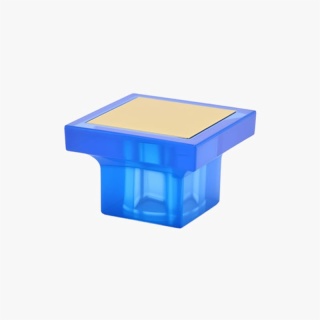 Blue Trapezoid Perfume Bottle Cap