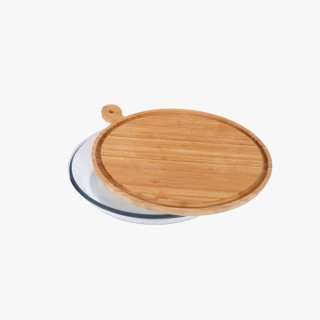 Borosilicate Glass Butter Baking Dish with Bamboo Lid