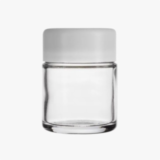 Child Resistant Jar with White Lid for 1/8th Oz