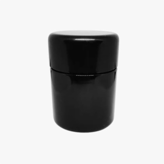Child Resistant Solid Black Jar with Black Lid for 1/8th Oz