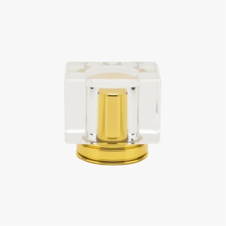 Clear&Gold Square Perfume Bottle Cap