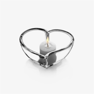 Clear Heart Shaped Candle Jar