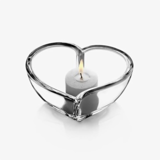 Clear Heart Shaped Candle Jar