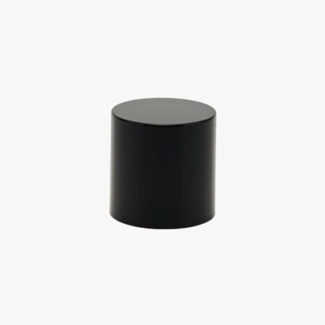 Custom Glossy Black  Perfume Bottle Cap Cylindrical