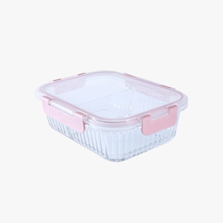 Divided Lunch Box with Glass Containers