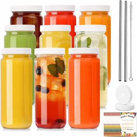 glass juice jars