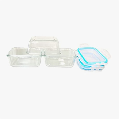 glass lunch box set of 3