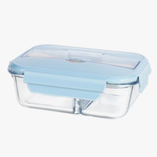 glass lunch box with partition
