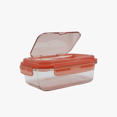 Glass Meal Prep Container for Lunch with Forks and Spoons