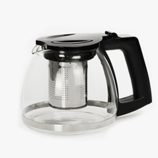 glass teapot with infuser
