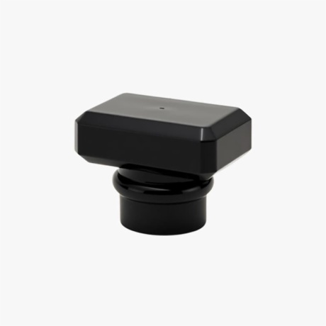Glossy Black Trapezoid Perfume Bottle Cap