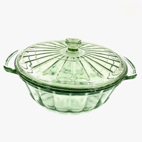 green casserole dish