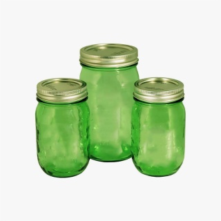 green mason jars