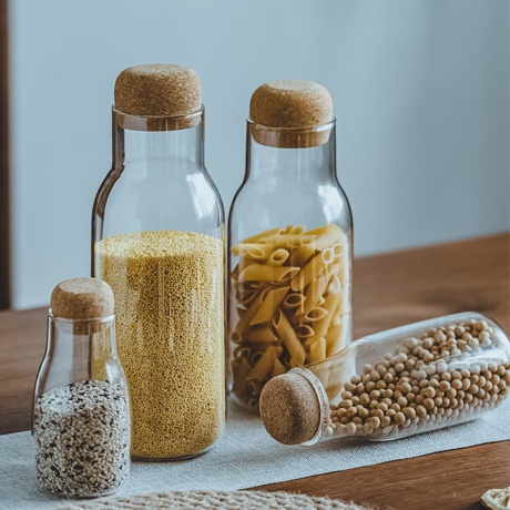 Household Cork Glass Storage bottle
