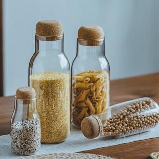 Household Cork Glass Storage bottle
