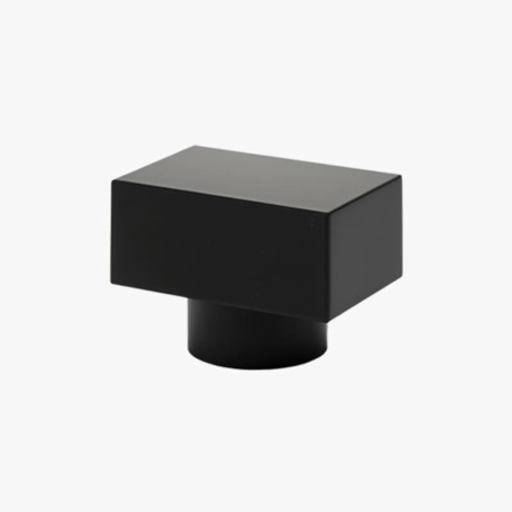 Matte Black Rectangular Plastic Perfume Bottle Cap