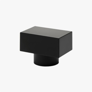 Matte Black Rectangular Plastic Perfume Bottle Cap