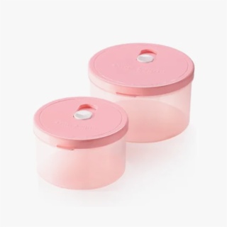 pink glass meal prep containers