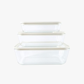 Rectangular Borosilicate Glass Baking Dishes With Plastic Lids