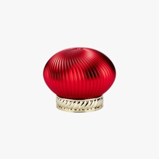Red & Gold Striated Perfume Bottle Cap