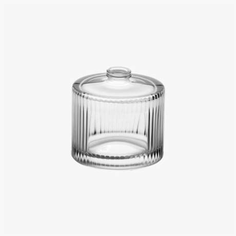 Round 50ml Vertical Stripe Shape Glass Perfume Bottle
