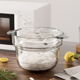 Round Borosilicate Glass Casserole