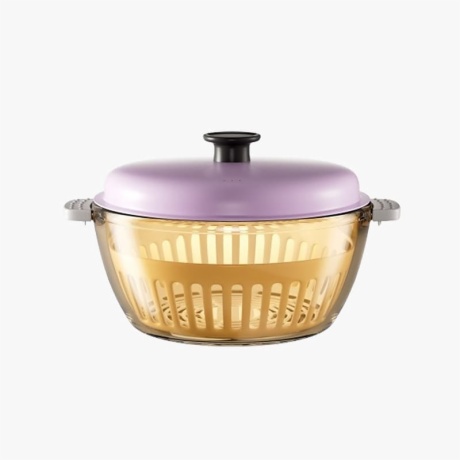 Round Borosilicate Glass Casserole with Lid