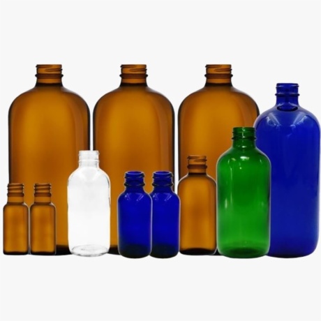 Round Boston Glass Bottles
