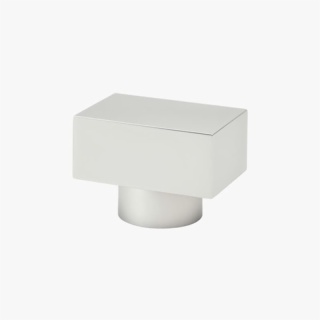 Silver Rectangular Plastic Perfume Bottle Cap