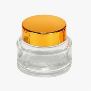 small glass container for cream