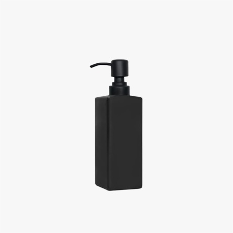 square black body lotion bottle