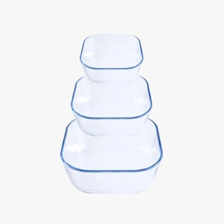Square Borosilicate Glass Salad Bowls