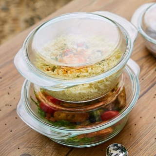 Transparent Kitchenware Glass Heat Resistant Casserole